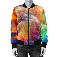 Load image into Gallery viewer, Women&#39;s Painted Colors Bomber Jacket

