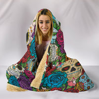 Load image into Gallery viewer, Sugar Skull Hooded Blanket - $79.99 - 89.99
