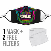Load image into Gallery viewer, Neon Skull Face Mask
