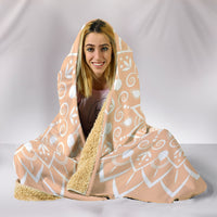 Load image into Gallery viewer, Peach Mandala Hooded Blanket - $79.99 - 89.99
