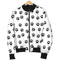 Load image into Gallery viewer, Women&#39;s Paw Prints Bomber Jacket
