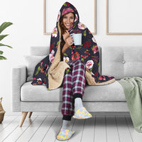 Load image into Gallery viewer, Roses Peonies Hooded Blanket - $79.99 - 89.99
