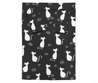 Load image into Gallery viewer, Cat Adult Sleeve Blanket - Black and White
