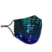 Load image into Gallery viewer, Blue Wave Disco Face Mask
