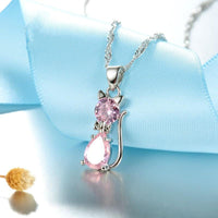 Load image into Gallery viewer, Cat Necklace and Earrings Set
