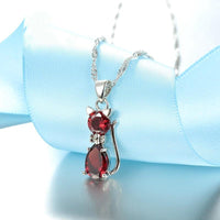 Load image into Gallery viewer, Cat Necklace and Earrings Set
