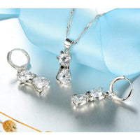 Load image into Gallery viewer, Cat Necklace and Earrings Set

