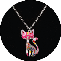 Load image into Gallery viewer, Cat Enamel Necklaces
