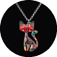 Load image into Gallery viewer, Cat Enamel Necklaces
