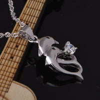 Load image into Gallery viewer, Dolphin Sterling Silver and Crystal Jewelry Set
