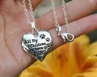 Load image into Gallery viewer, All My Children Have Paws Cat/Dog Pendant Necklace
