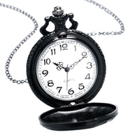 Load image into Gallery viewer, Black Skull Pocket Watch
