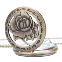 Load image into Gallery viewer, Bronze Antique Rose Pocket Watch
