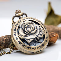 Load image into Gallery viewer, Bronze Antique Rose Pocket Watch
