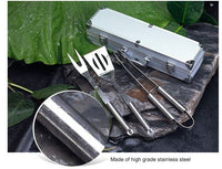 Load image into Gallery viewer, BBQ Stainless Steel Grilling Tool Set
