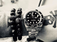 Load image into Gallery viewer, Black Lava Rock Skull Bracelets
