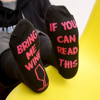 Load image into Gallery viewer, Bring Me A Glass Of Wine Socks
