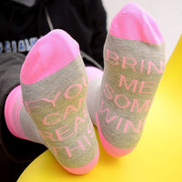 Load image into Gallery viewer, Bring Me A Glass Of Wine Socks
