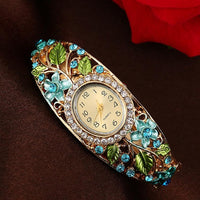 Load image into Gallery viewer, Bracelet Crystal Flower Watch
