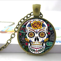 Load image into Gallery viewer, Sugar Skull Necklace
