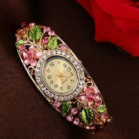 Load image into Gallery viewer, Bracelet Crystal Flower Watch
