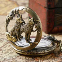 Load image into Gallery viewer, Vintage Wolves Pocket Watch
