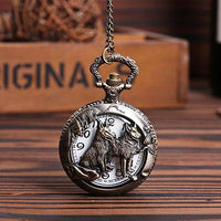 Load image into Gallery viewer, Vintage Wolves Pocket Watch
